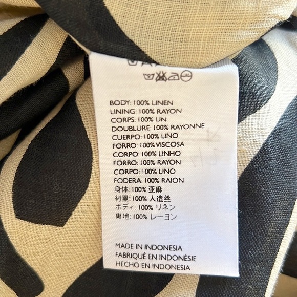 Faithfull The Brand Contessa Strapless Shirred Printed Linen Midi Dress NWT - Picture 15 of 16